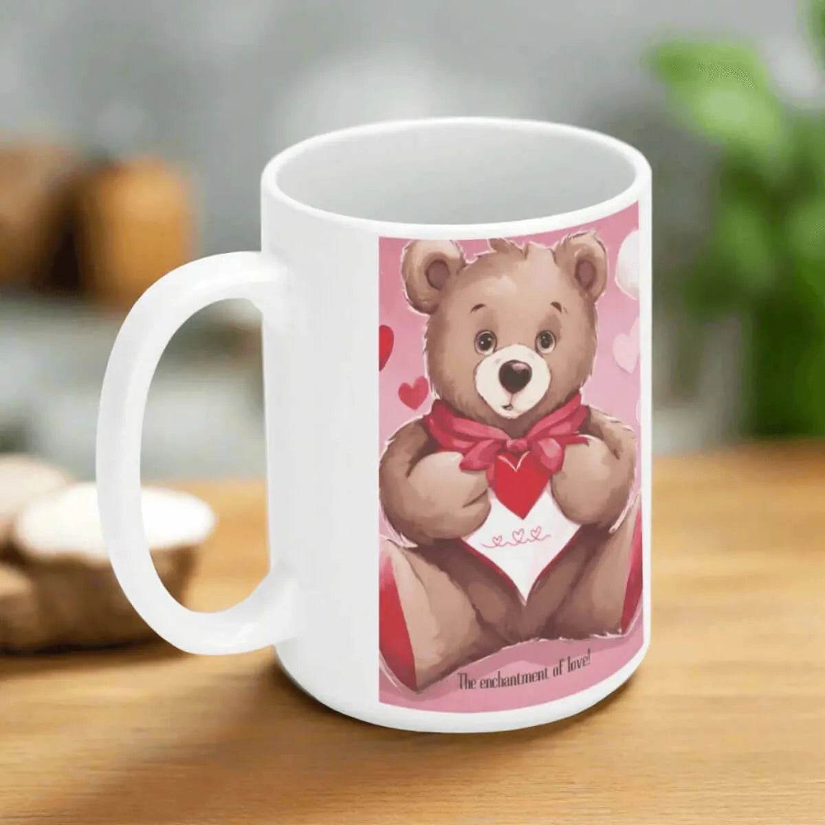 Coffee Mug with cute Teddy Bear - 15oz Gaming, Sports & Calm Joy - Iron Phoenix GHG