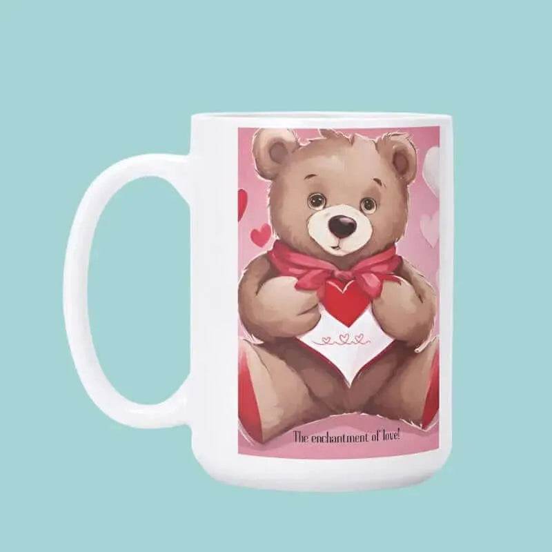 Coffee Mug with cute Teddy Bear - 15oz Gaming, Sports & Calm Joy - Iron Phoenix GHG
