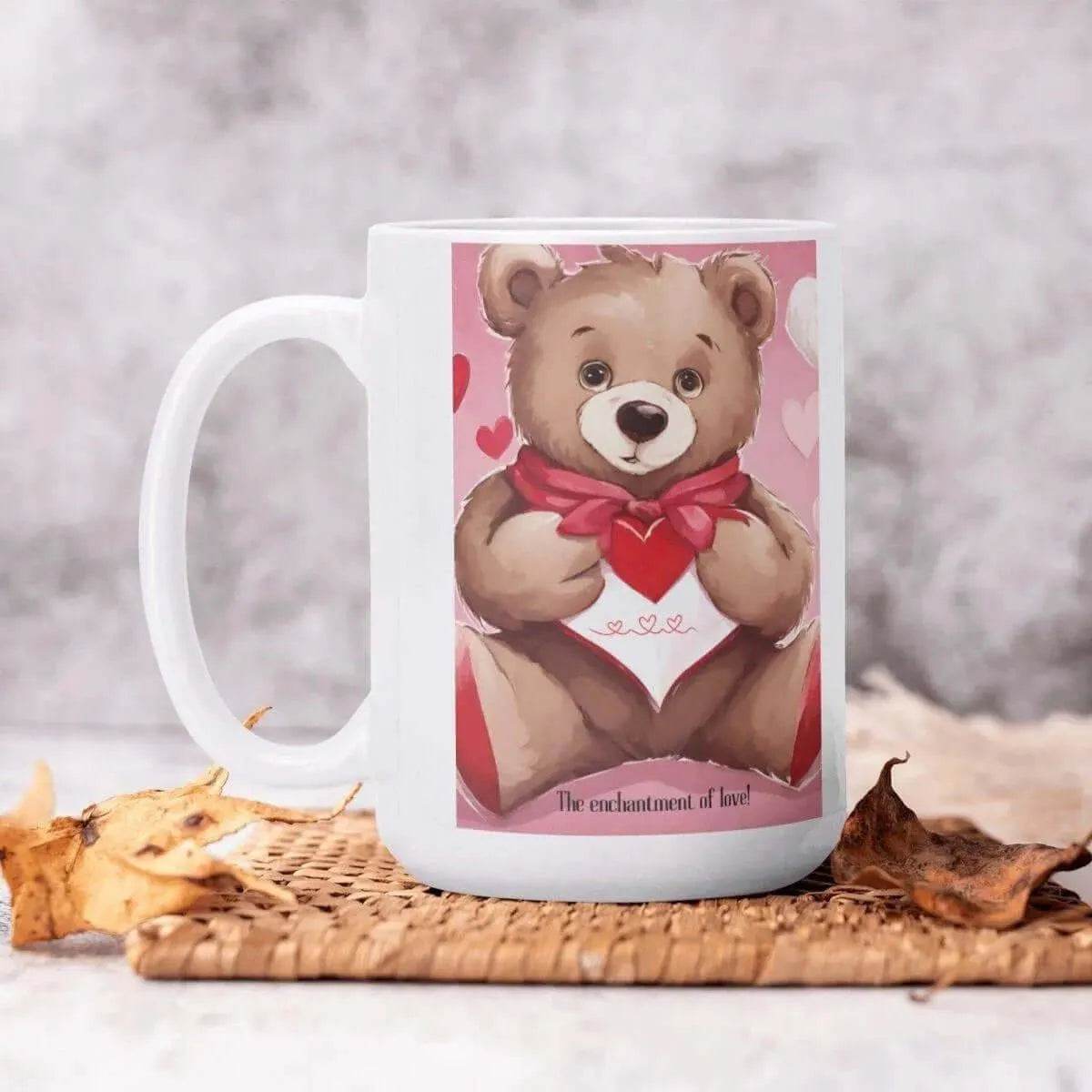 Coffee Mug with cute Teddy Bear - 15oz Gaming, Sports & Calm Joy - Iron Phoenix GHG