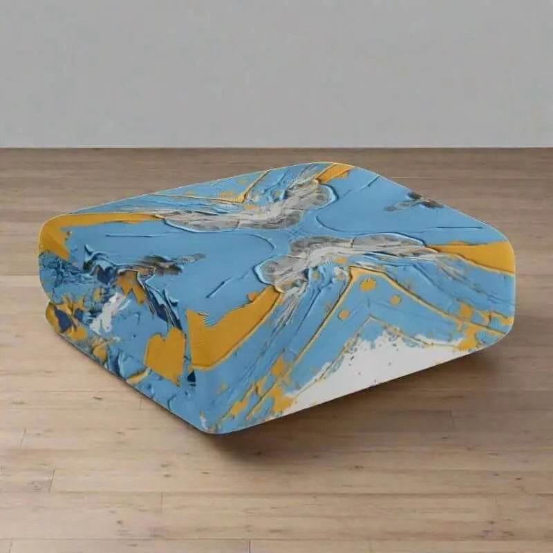 Colorful Bath Towel, Abstract Art, Eco-Friendly Fun - Iron Phoenix GHG