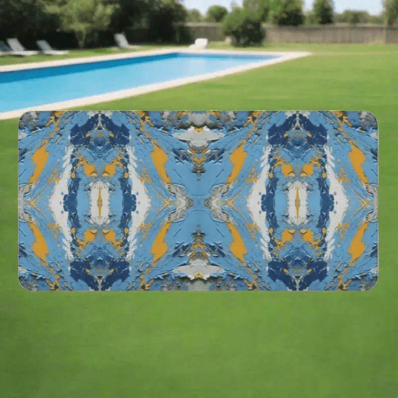 Colorful Bath Towel, Abstract Art, Eco-Friendly Fun - Iron Phoenix GHG