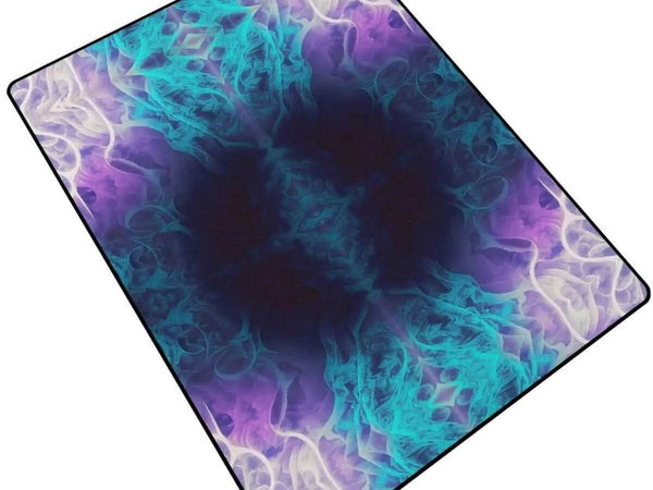 Galactic Whispers Rug | Cosmic Yoga and Gaming Mat - Iron Phoenix GHG