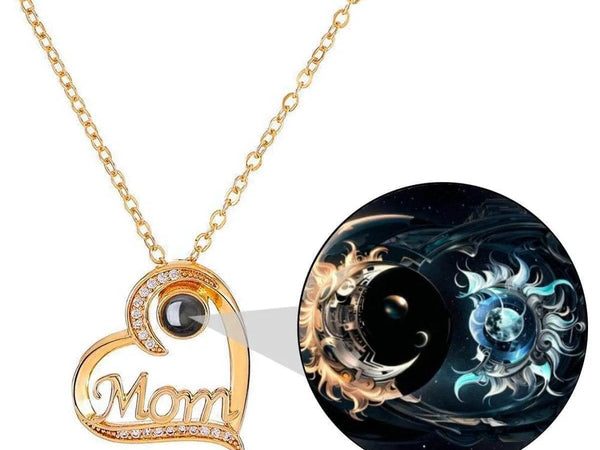 "Mom" Custom Photo Projection Necklace | Iron Phoenix GHG - Iron Phoenix GHG