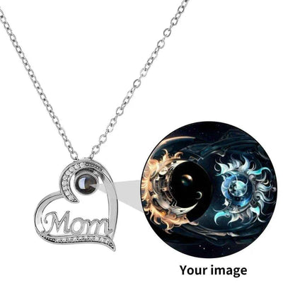 "Mom" Custom Photo Projection Necklace | Iron Phoenix GHG