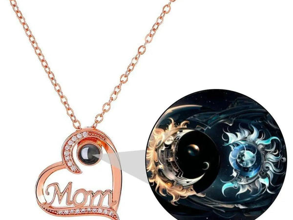 "Mom" Custom Photo Projection Necklace | Iron Phoenix GHG - Iron Phoenix GHG