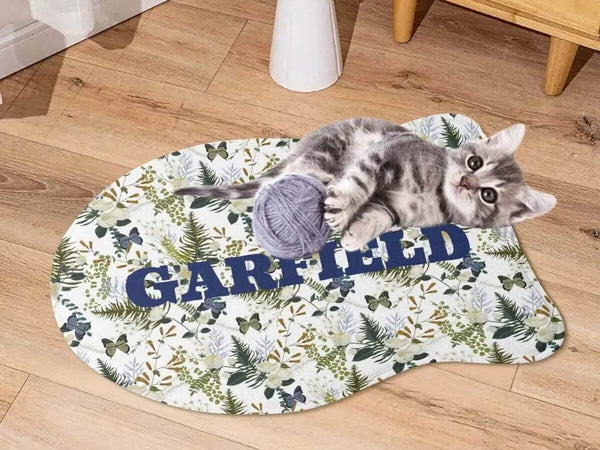 Custom Floral Pet Mat | Personalized Dog and Cat Rug - Iron Phoenix GHG