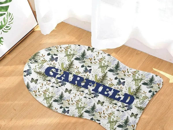 Custom Floral Pet Mat | Personalized Dog and Cat Rug - Iron Phoenix GHG