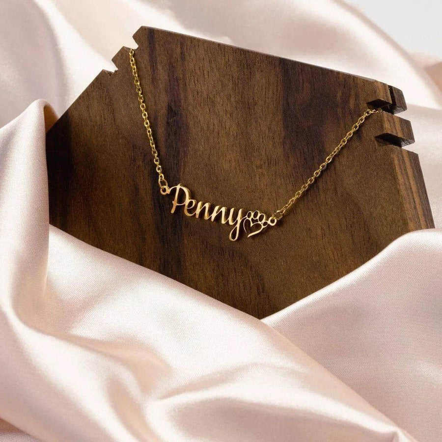 Personalized Dog Mom Necklace - Paw - Iron Phoenix GHG