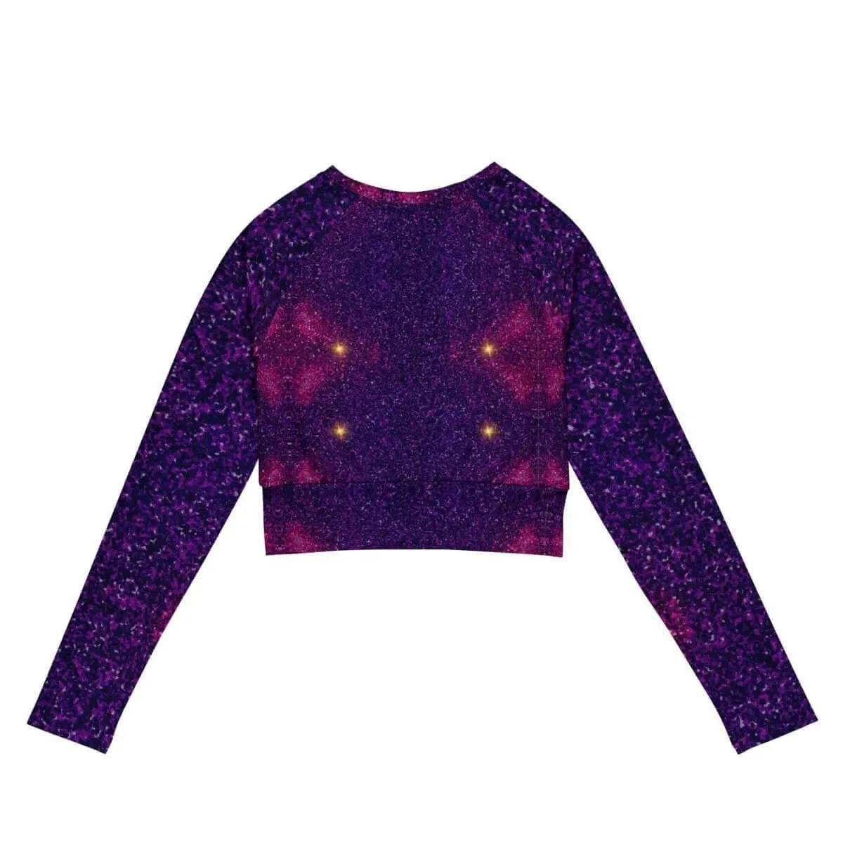 Eco-Friendly Purple Recycled Crop Top for Sustainable Fashion - Iron Phoenix GHG