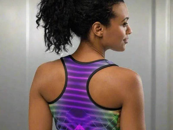Electric Vibes Sports Bra - Trendy Workout Gear for Active Gamers - Iron Phoenix GHG