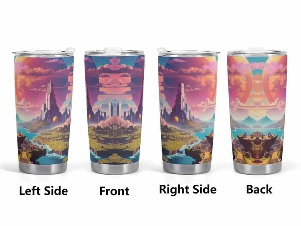 Fantasy Landscape Tumbler | Gamer Adventure Travel Mug - Iron Phoenix GHG