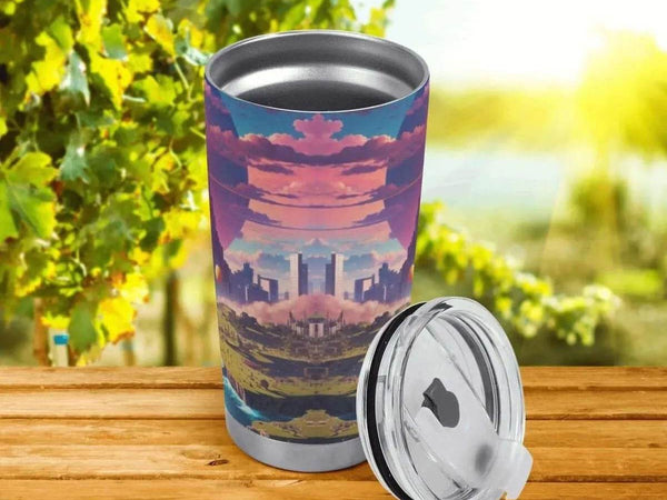 Fantasy Landscape Tumbler | Gamer Adventure Travel Mug - Iron Phoenix GHG