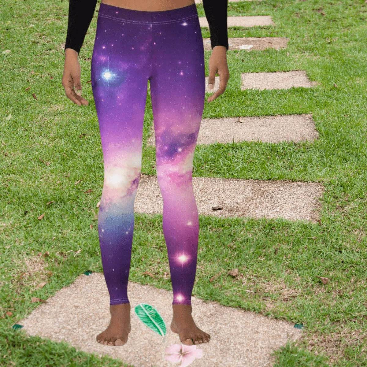 Galaxy Print Leggings - Solar System Workout Pants - Iron Phoenix GHG