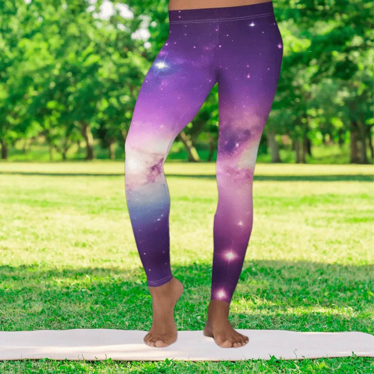 Galaxy Print Leggings - Solar System Workout Pants - Iron Phoenix GHG