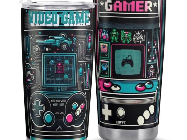 "Retro Arcade" Gamer Tumbler | Iron Phoenix GHG - Iron Phoenix GHG