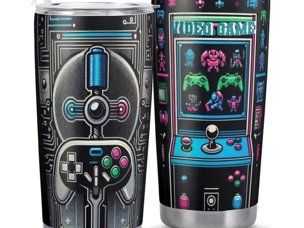 "Retro Arcade" Gamer Tumbler | Iron Phoenix GHG - Iron Phoenix GHG