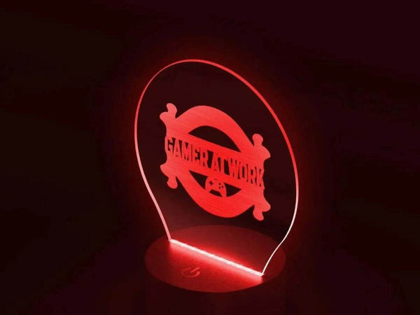 "Gamer at Work" LED Desk Sign | Iron Phoenix GHG 2025 - Iron Phoenix GHG