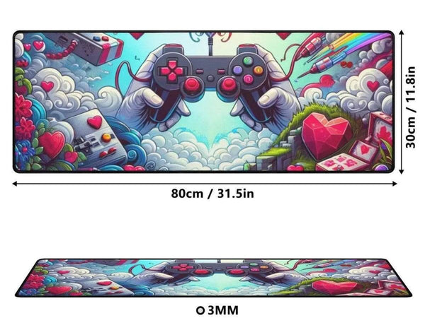 Gamer Love Desk Mat | Passionate Play Gaming Mouse Pad - Iron Phoenix GHG
