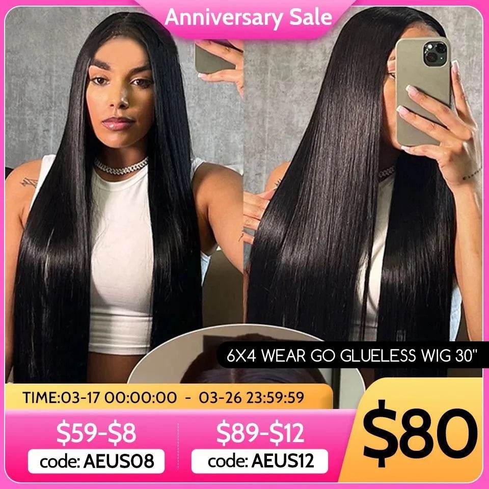 Black Straight Pretty Glueless Wig - Iron Phoenix GHG