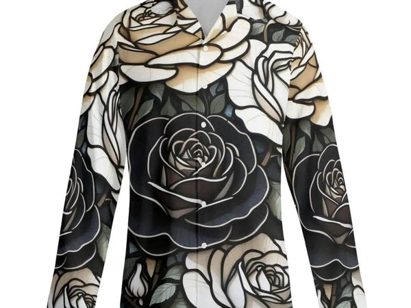 Gothic Rose Pajama Set | Dark Floral Loungewear - Iron Phoenix GHG