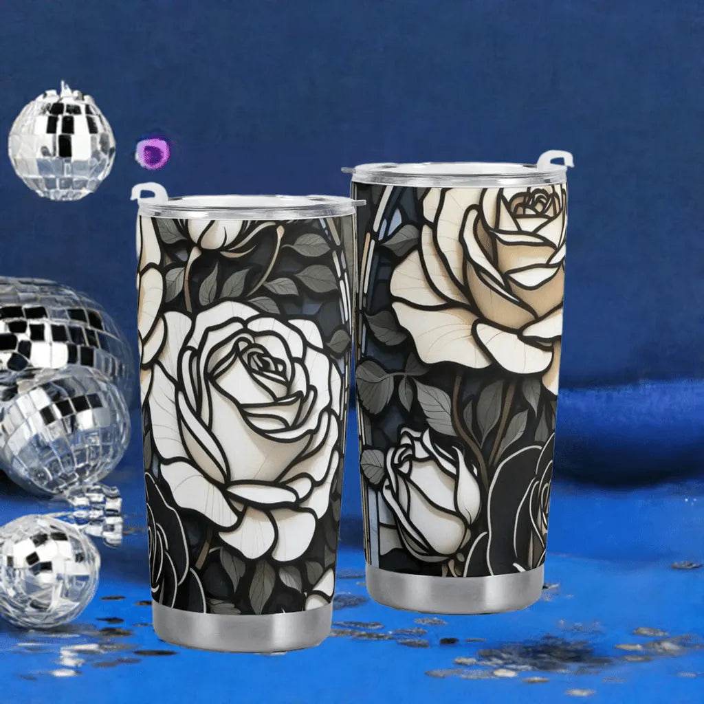 Gothic Roses Tumbler - Gaming, Sports & Calm Comfort - Iron Phoenix GHG