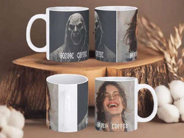 "Before Coffee" Personalized Zombie Mug| Iron Phoenix GHG - Iron Phoenix GHG