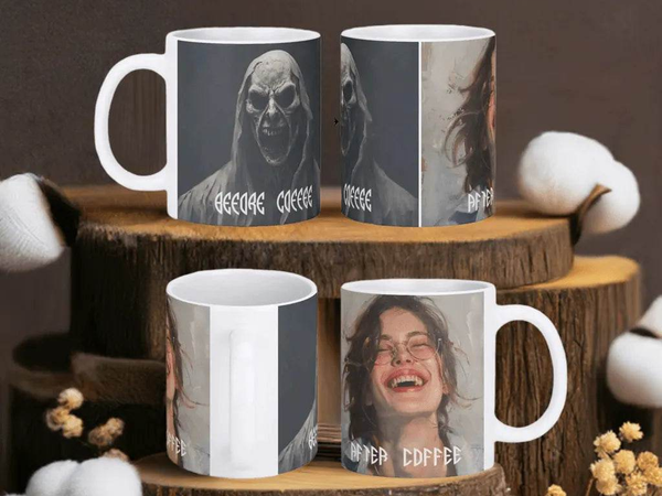 "Before Coffee" Personalized Zombie Mug| Iron Phoenix GHG - Iron Phoenix GHG