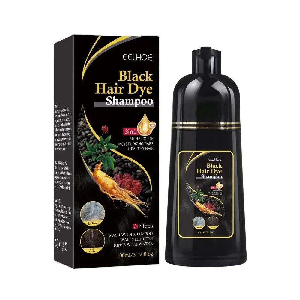 Herbal Hair Dye Shampoo - Dark Brown/Black - Iron Phoenix GHG