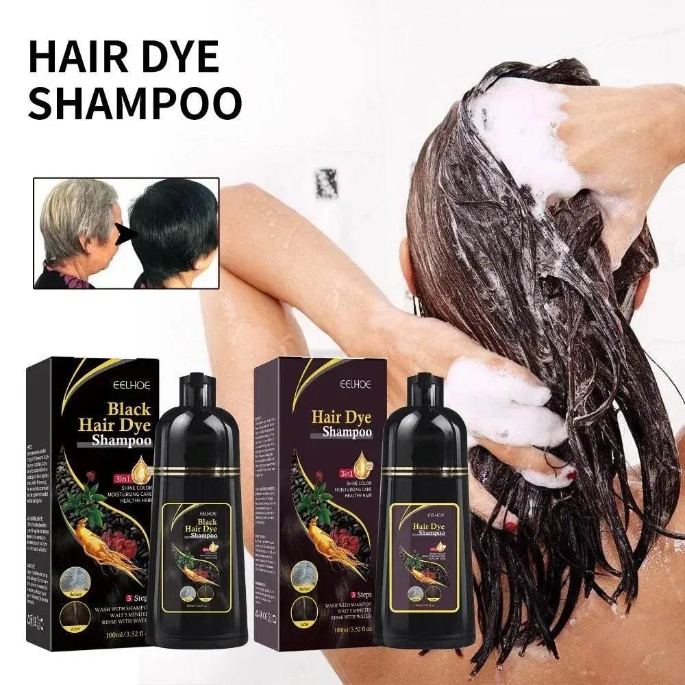 Herbal Hair Dye Shampoo - Dark Brown/Black - Iron Phoenix GHG