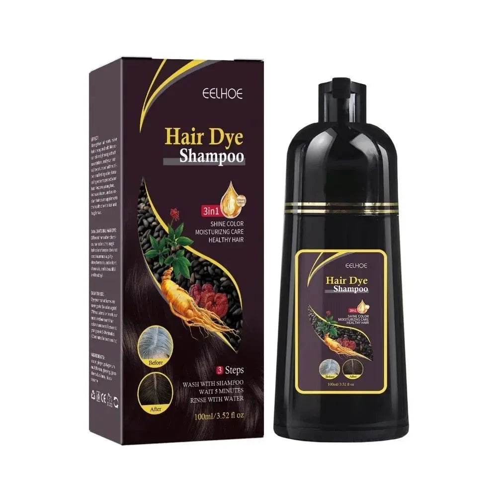 Herbal Hair Dye Shampoo - Dark Brown/Black - Iron Phoenix GHG