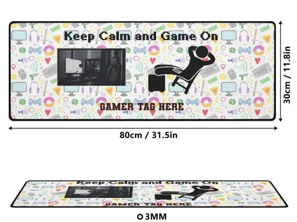 Keep Calm Gaming Desk Mat | Personalized Gamer Mouse Pad - Iron Phoenix GHG