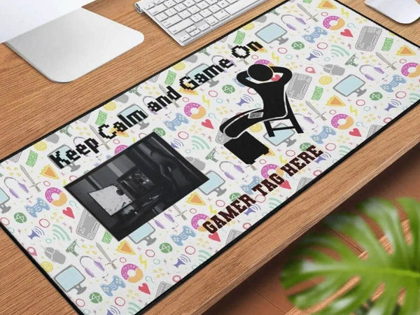 Keep Calm Gaming Desk Mat | Personalized Gamer Mouse Pad - Iron Phoenix GHG