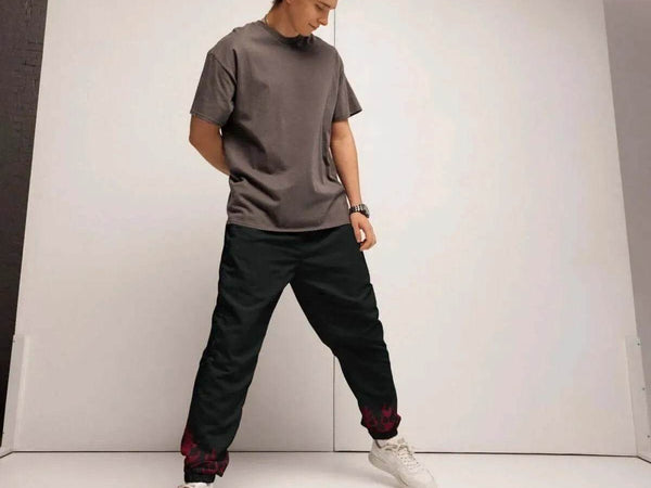 "Maroon Flame" Unisex Track Pants | Iron Phoenix GHG - Iron Phoenix GHG