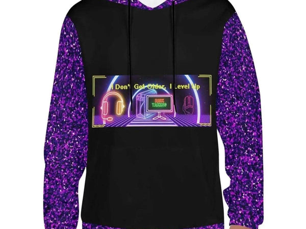 "Level Up" Gamer Hoodie (Glitter) - Iron Phoenix GHG