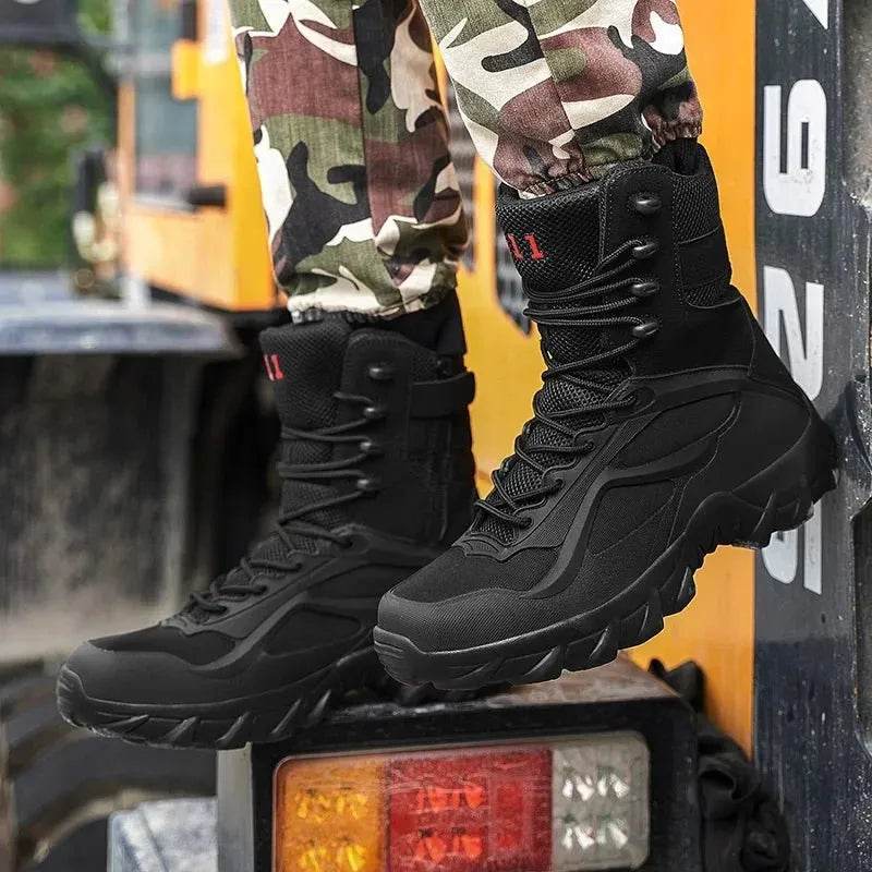 Mens Tactical Boots Lightweight Rugged NonSlip - Iron Phoenix GHG