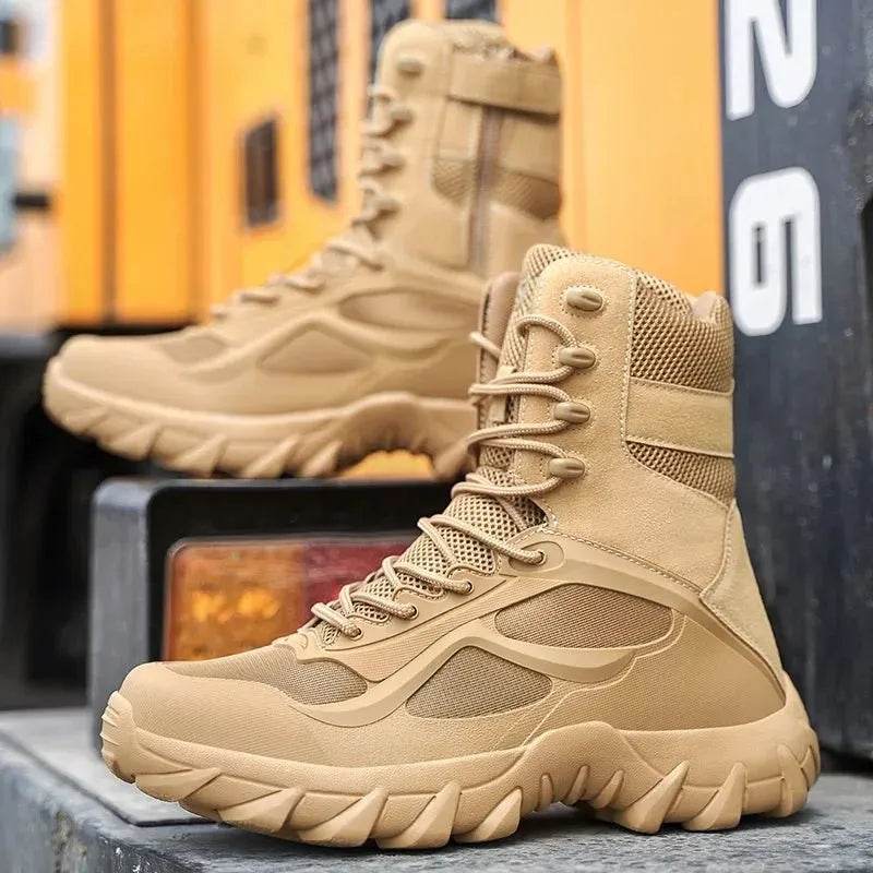 Mens Tactical Boots Lightweight Rugged NonSlip - Iron Phoenix GHG