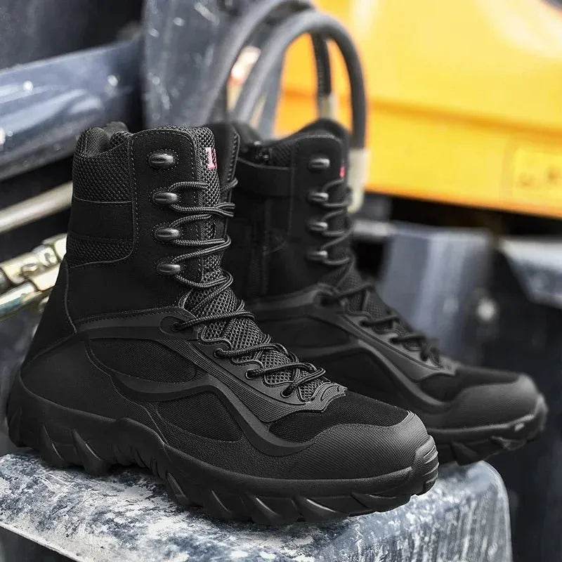 Mens Tactical Boots Lightweight Rugged NonSlip - Iron Phoenix GHG