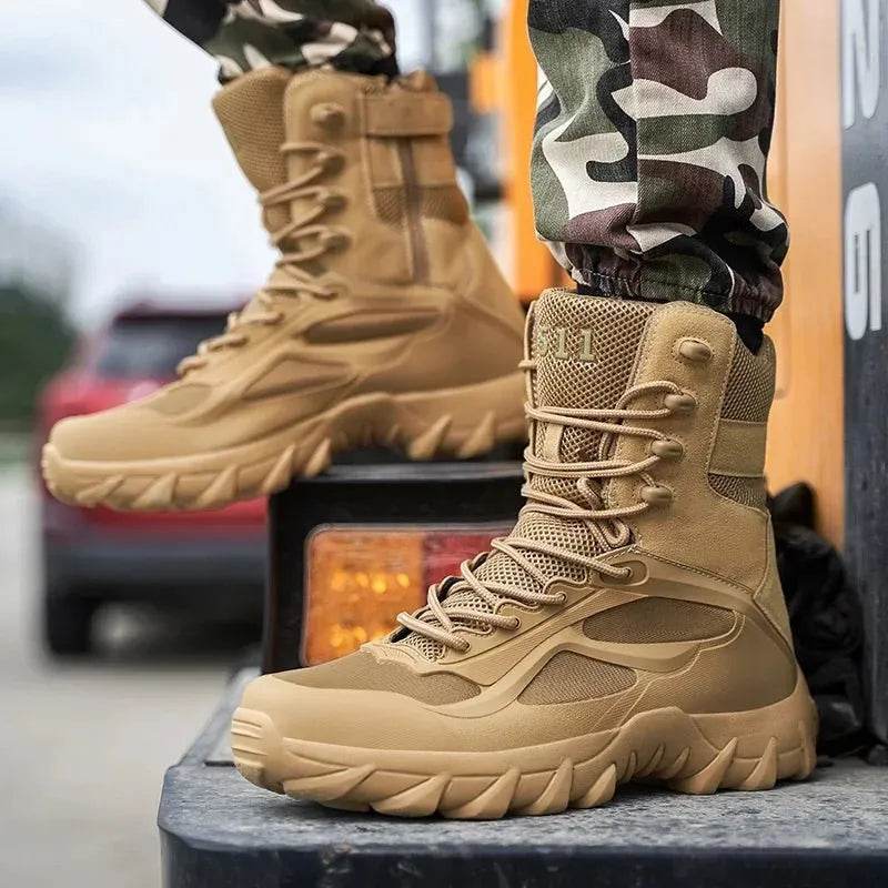 Mens Tactical Boots Lightweight Rugged NonSlip - Iron Phoenix GHG