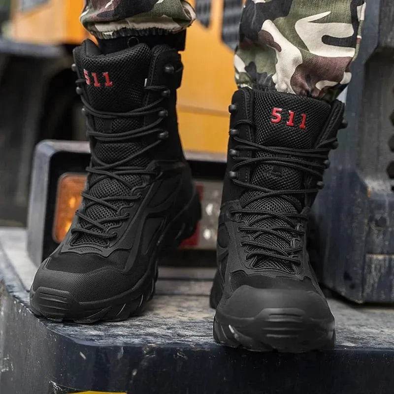 Mens Tactical Boots Lightweight Rugged NonSlip - Iron Phoenix GHG