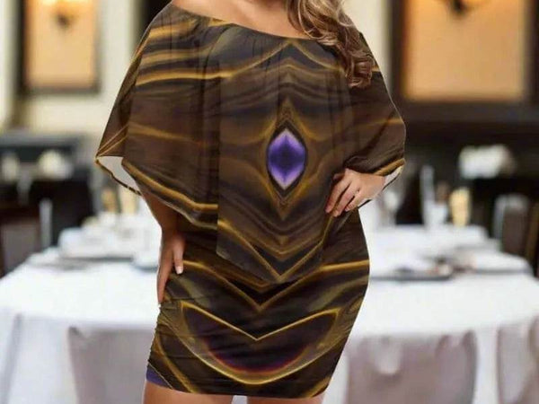 "Mystic Gem" Off-the-Shoulder Dress| Iron Phoenix GHG - Iron Phoenix GHG
