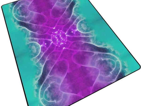 Galactic Radiance Nebula Gaming Rug | Cosmic Comfort - Iron Phoenix GHG