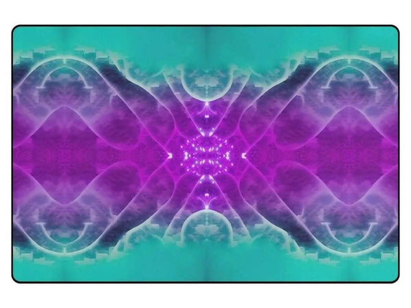 Galactic Radiance Nebula Gaming Rug | Cosmic Comfort - Iron Phoenix GHG