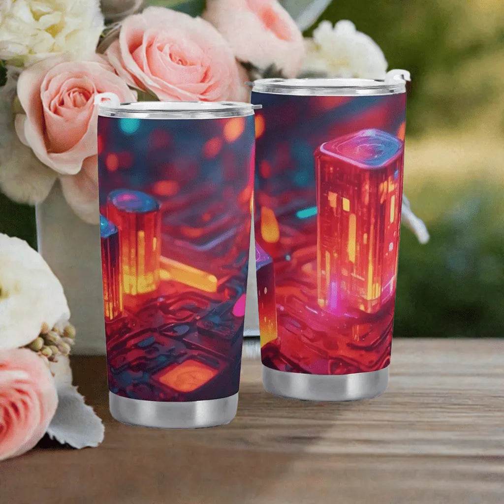 Neon Nights Tumbler - Gaming, Sports & Calm Comfort - Iron Phoenix GHG