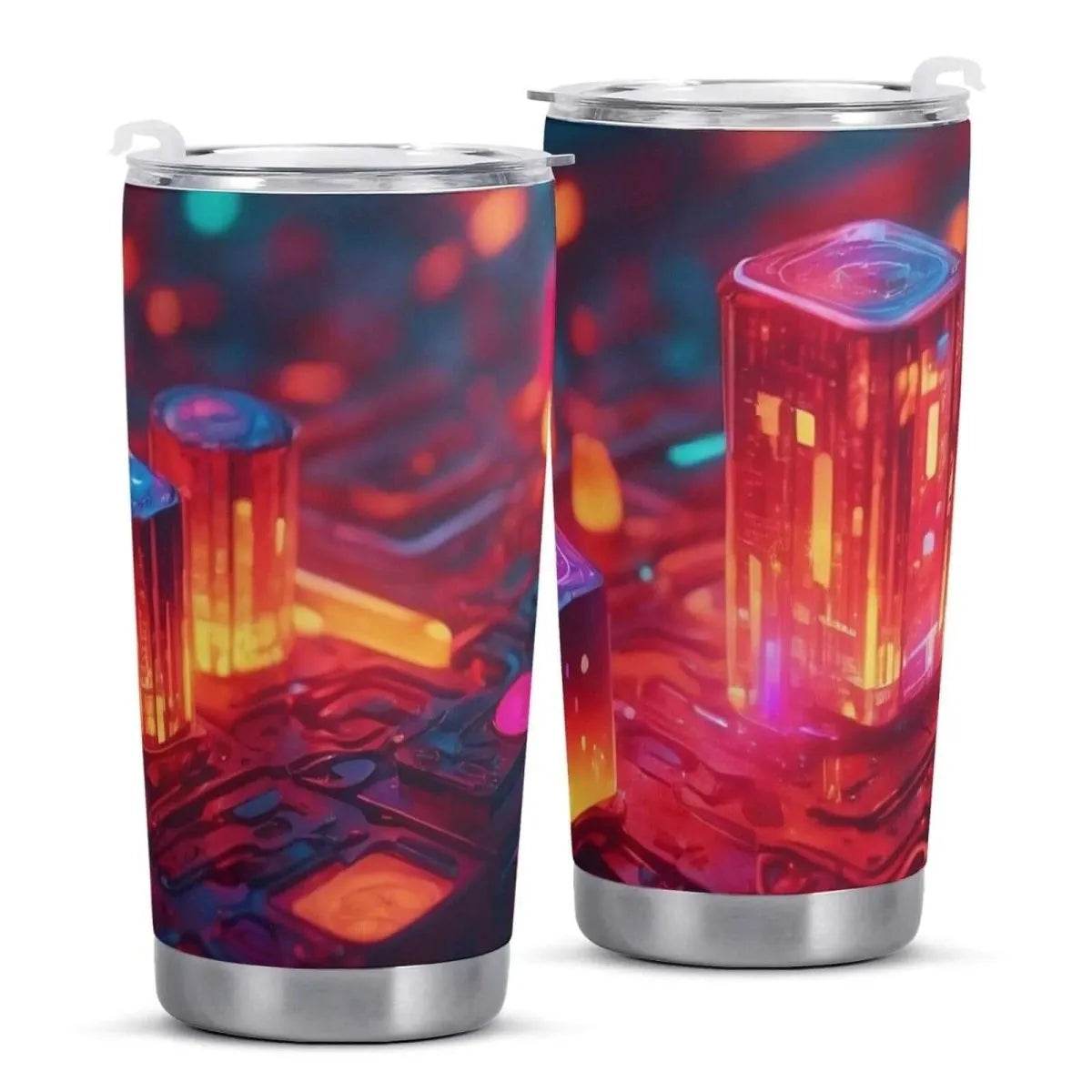 Neon Nights Tumbler - Gaming, Sports & Calm Comfort - Iron Phoenix GHG