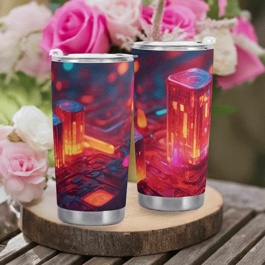 Neon Nights Tumbler - Gaming, Sports & Calm Comfort - Iron Phoenix GHG