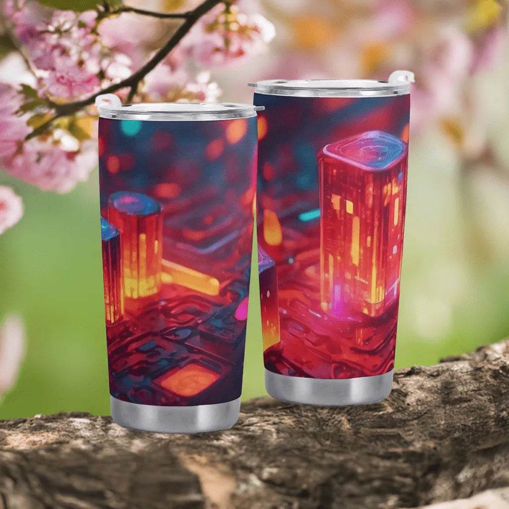 Neon Nights Tumbler - Gaming, Sports & Calm Comfort - Iron Phoenix GHG