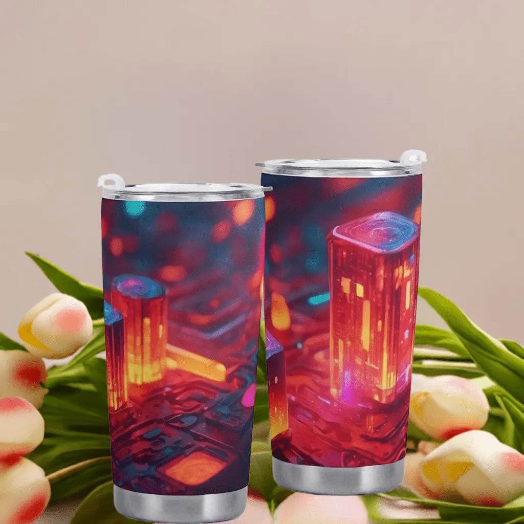 Neon Nights Tumbler - Gaming, Sports & Calm Comfort - Iron Phoenix GHG