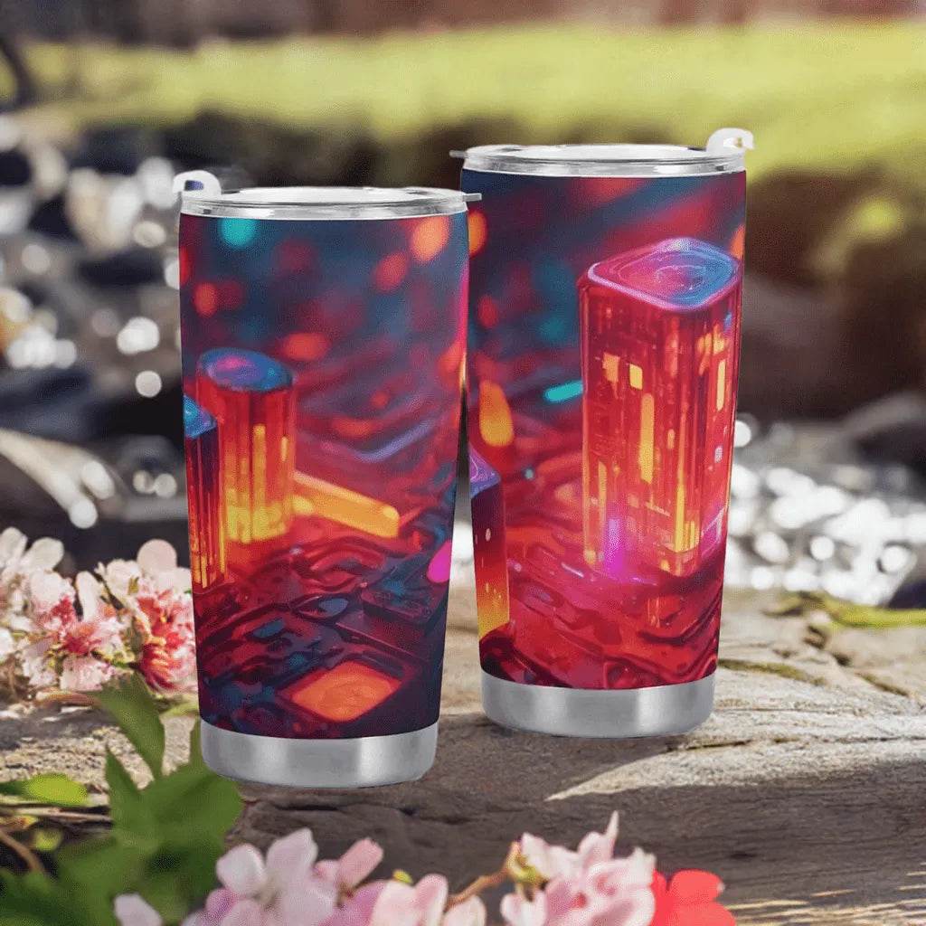 Neon Nights Tumbler - Gaming, Sports & Calm Comfort - Iron Phoenix GHG