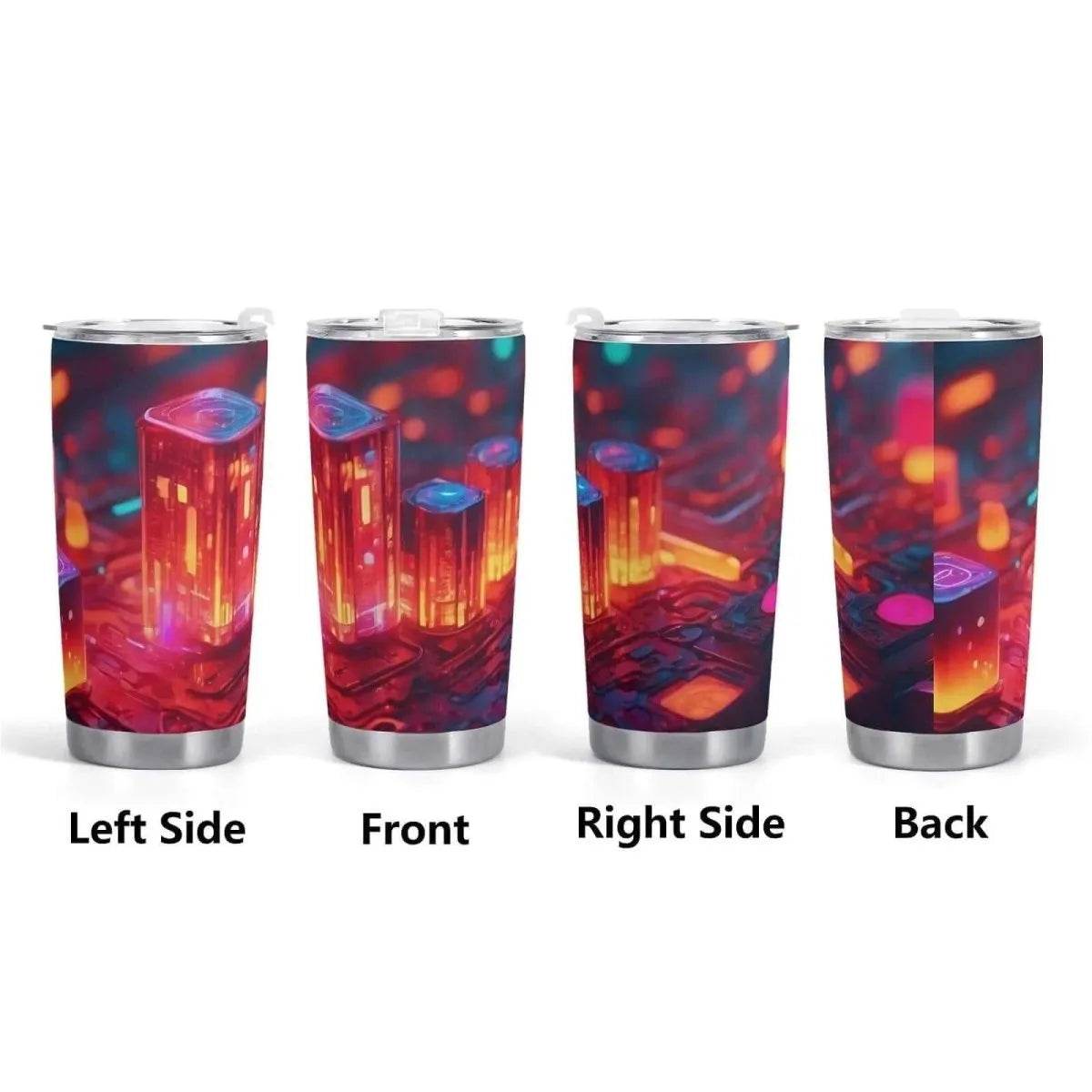 Neon Nights Tumbler - Gaming, Sports & Calm Comfort - Iron Phoenix GHG