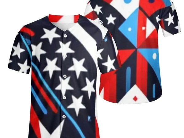Men's Patriotic Baseball Jersey | Iron Phoenix GHG - Iron Phoenix GHG